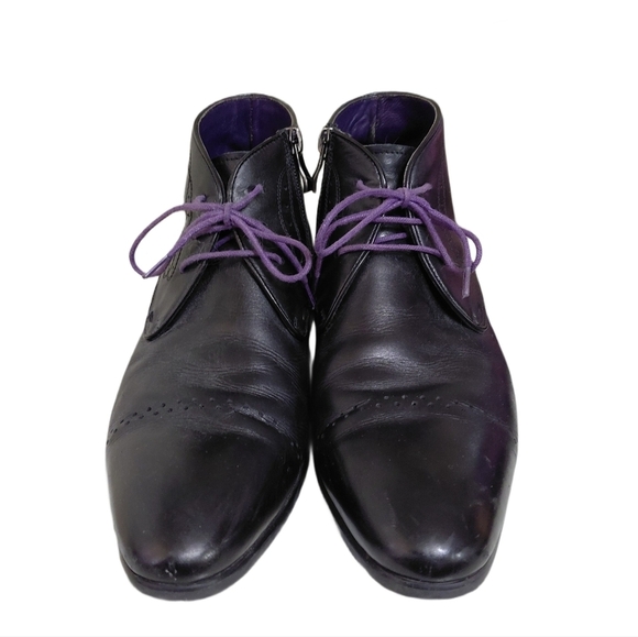 Rad Russell Derby Boots Black Leather Lace Up Dress Boots Men\'s Size 9 main image 8